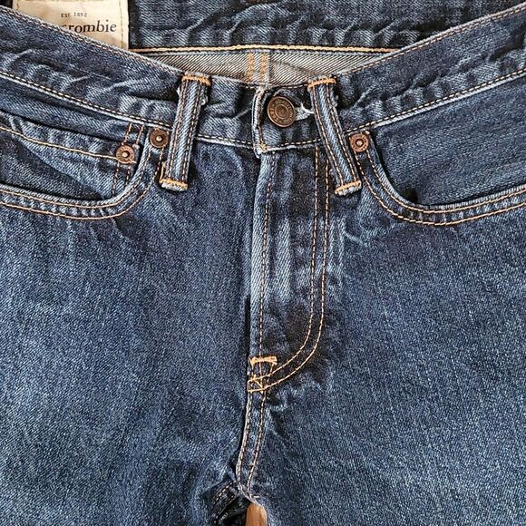🔹️Abercrombie & Fitch Blue Dark Wash Skinny Leg Jeans Size Youth 16 - Picture 5 of 9
